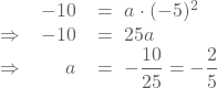 a=-2/5