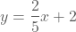 y=2/3x-2