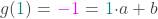 g(1)=-1