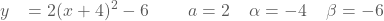 y=2x²+16x+26=2(x+4)²-6